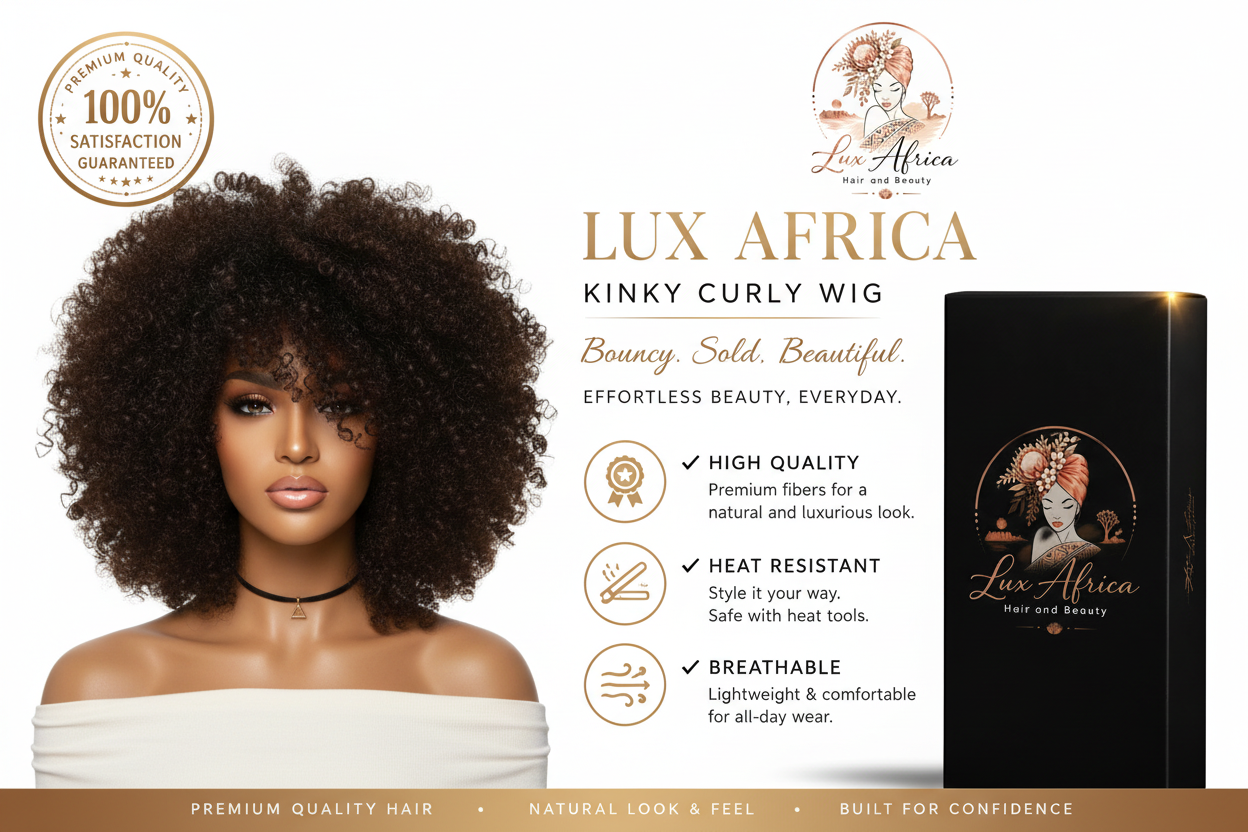 Lux Africa Kinky Curly Wig