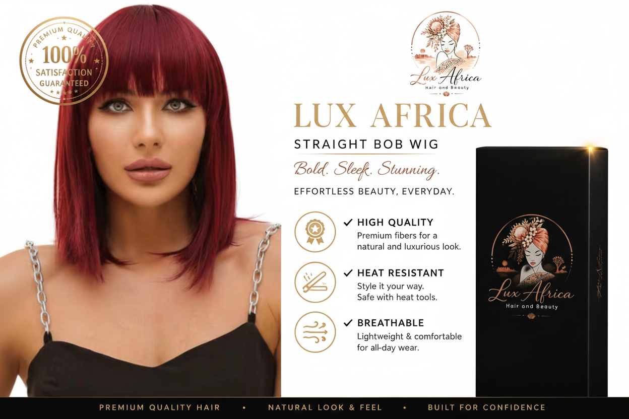 Lux Africa Straight Bob Wig